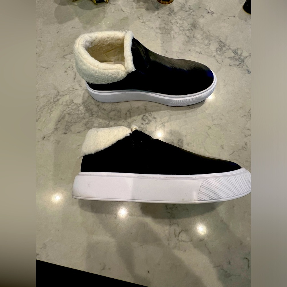 Fuzzy Pull On Sneakers - image 1